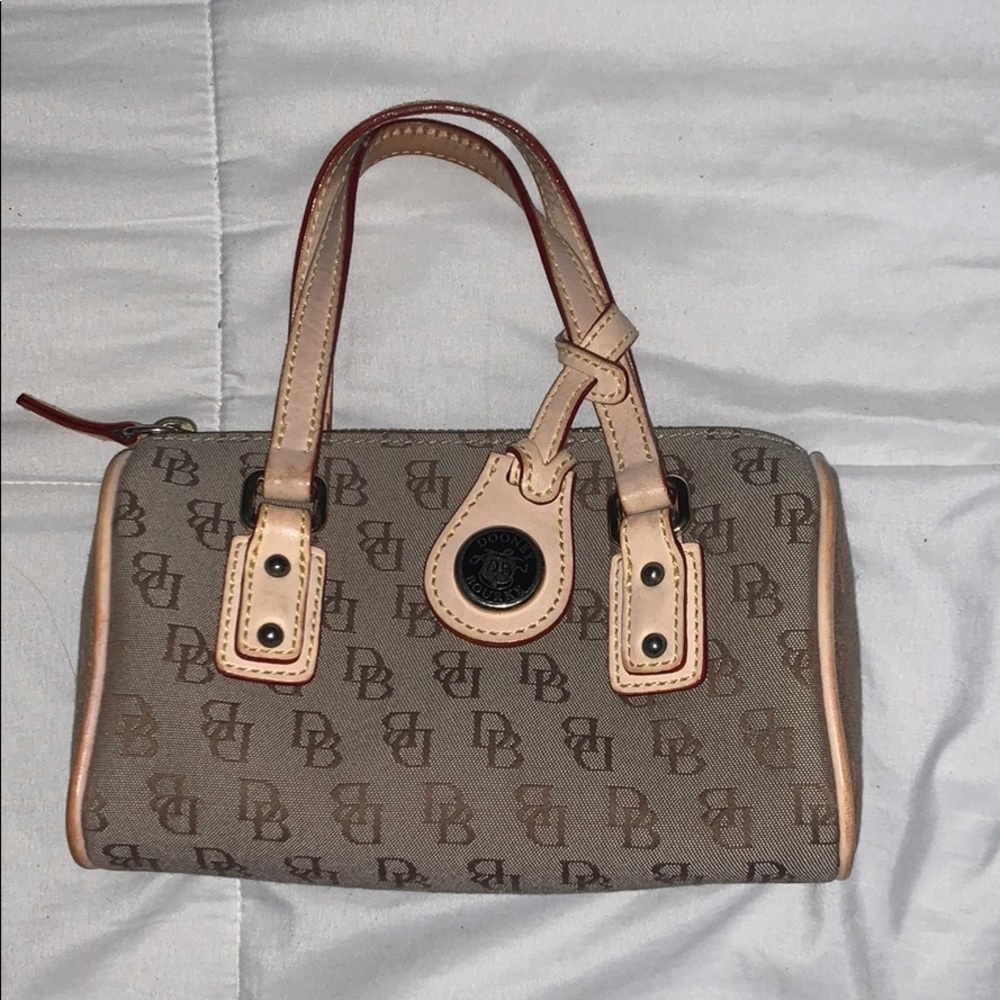 Authentic Dooney & Bourke mini barrel satchel bag